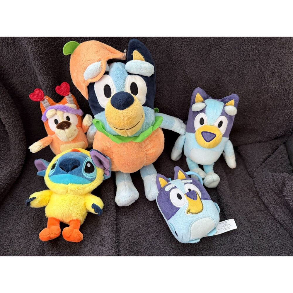 Bluey and Stitch stuffed animal lot!